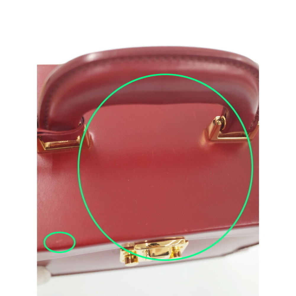 Gucci Red red vanity Lock leather Lady bag - Picture 9 of 9